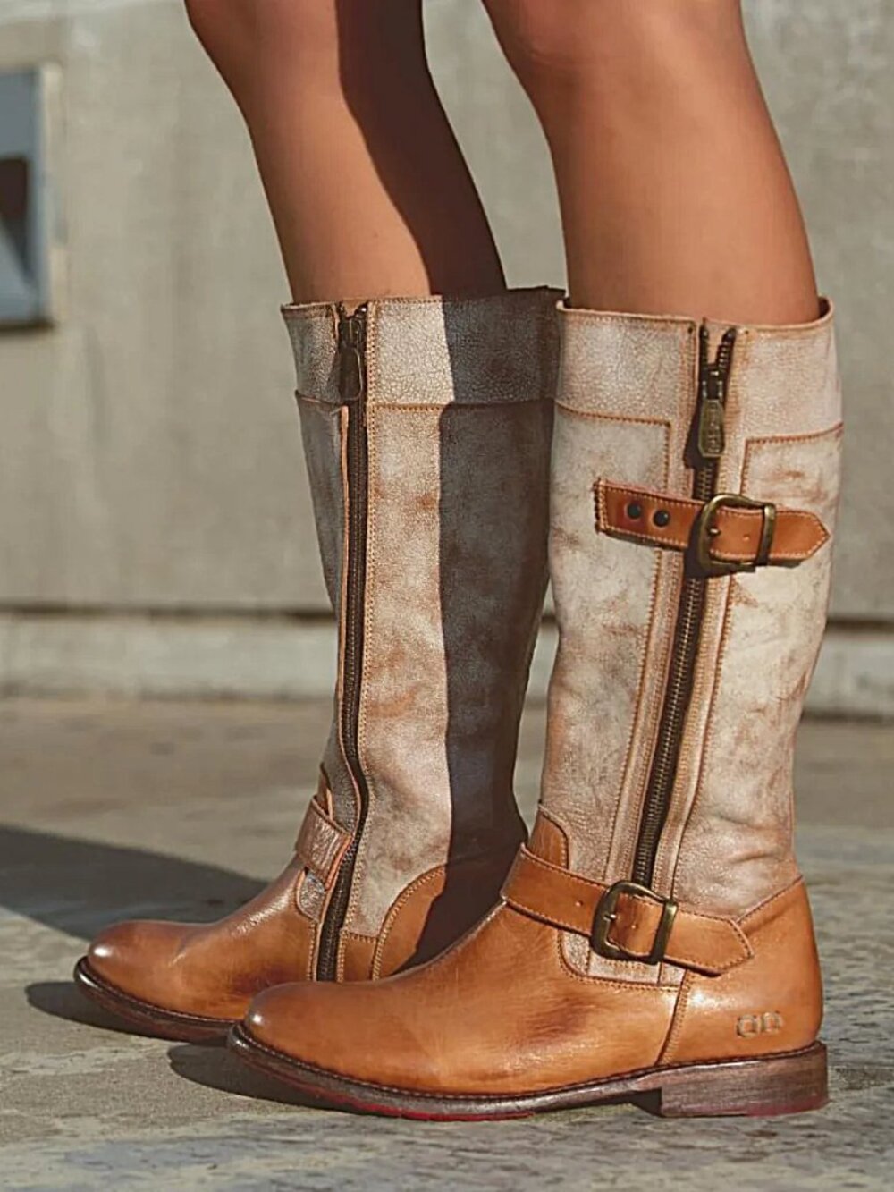 Bed|Stu Women's Gogo Lug Fashion, Mid Calf Boot Tan/Nectar